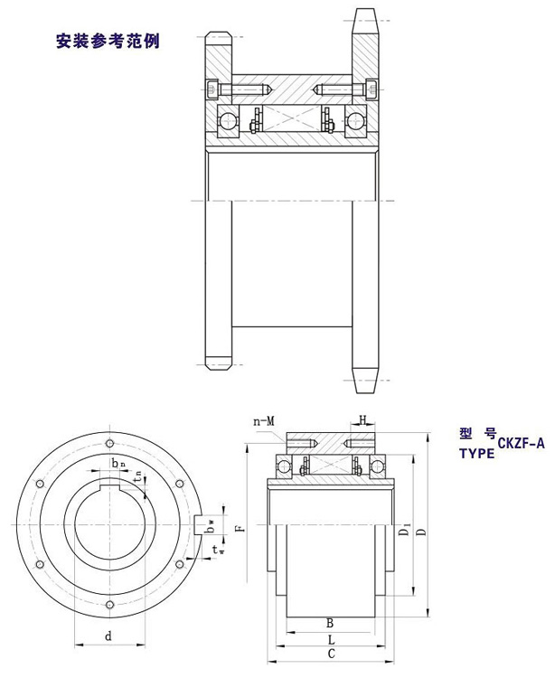 CKZF-A单向逆止器结构图 CKZF-A单向逆止器结构图
